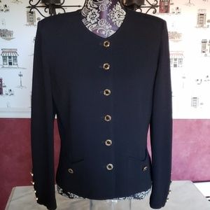 St John Collection Marie Gray Knit Jacket 12